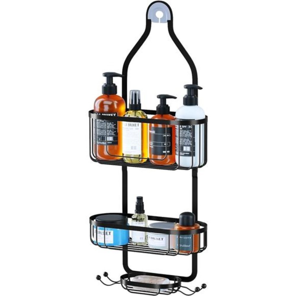 Bathroom HangingShower Organizer,OverHead Shower Caddy ShowerStorage Rack Basket